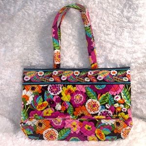 Vera Bradley Va Va Bloom Tote -laptop computer bag Rare and Retired EUC